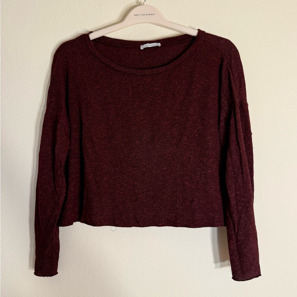 Zara Maroon Long Sleeve Top
